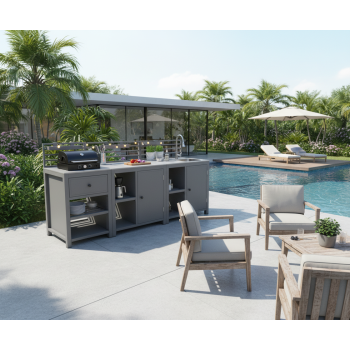 Outdoor Kitchen set with a sink MATERA MT 02T / MT 03T / MT 04T / TAUPE