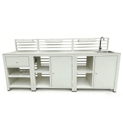 Комплект Вуличної кухні із раковиною MATERA MT 02T / MT 03T / MT 04T / TAUPE