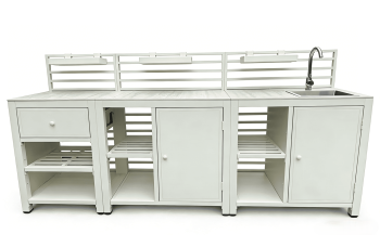 Комплект Вуличної кухні із раковиною MATERA MT 02T / MT 03T / MT 04T / TAUPE