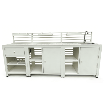 Комплект Вуличної кухні із раковиною MATERA MT 02T / MT 03T / MT 04T / TAUPE