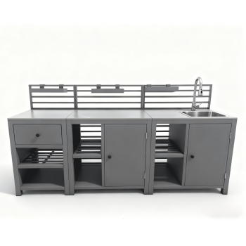 Комплект Вуличної кухні із раковиною MATERA MT 02G / MT 03G / MT 04G / ANTHRACITE