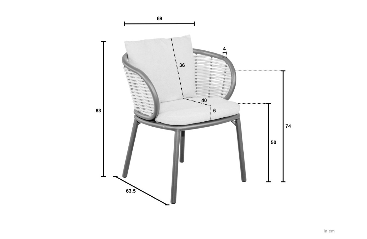 Dining Armchair (with cushions) PINE KEY 72000651 / BRONZE