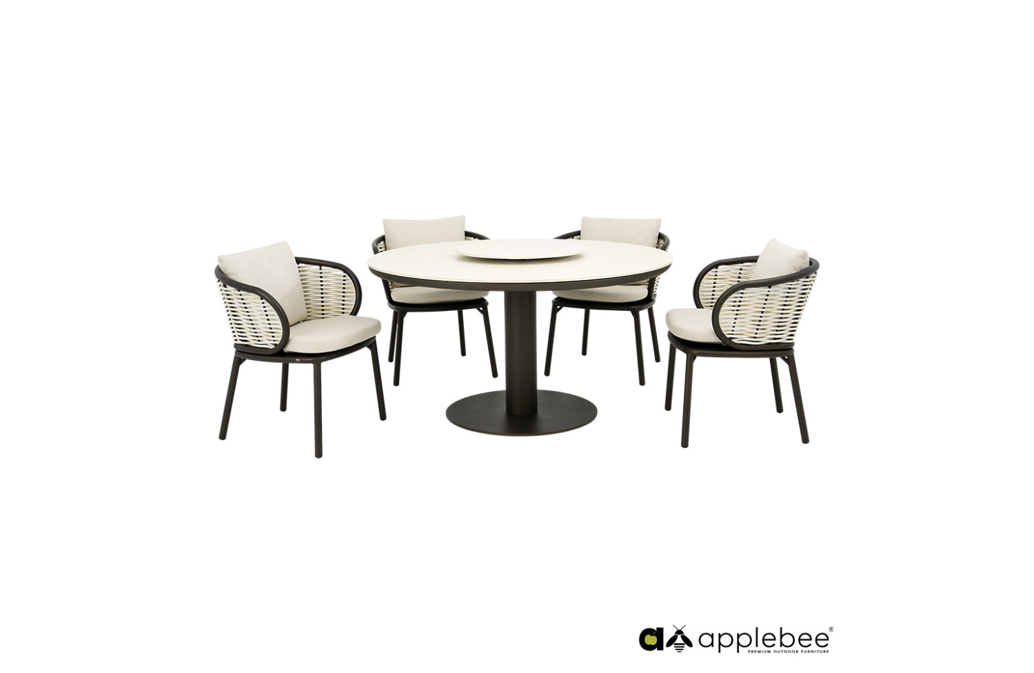 Krzesło z podłokietnikami. (z poduszek) APPLE BEE PINE KEY 72000651 / BRONZE