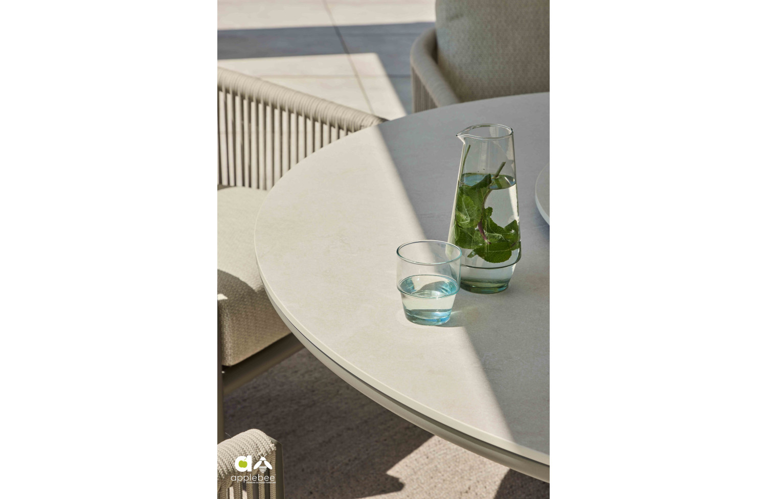 Dining Table d.160 (Lounge) APPLE BEE MELVILLE TAUPE/GREY 72000599 72000605 72000601 / 72000602