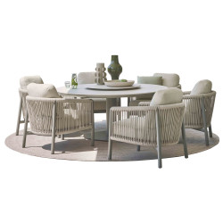 Dining Set APPLE BEE 160 (Lounge) MELVILLE & BORA BORA 72000599 (1 pc) / 72000605 (1 pc) / 72000601 (1 pc) / 72000602 (1 pc) / 72000558 (6 pcs) / TAUPE/GREY