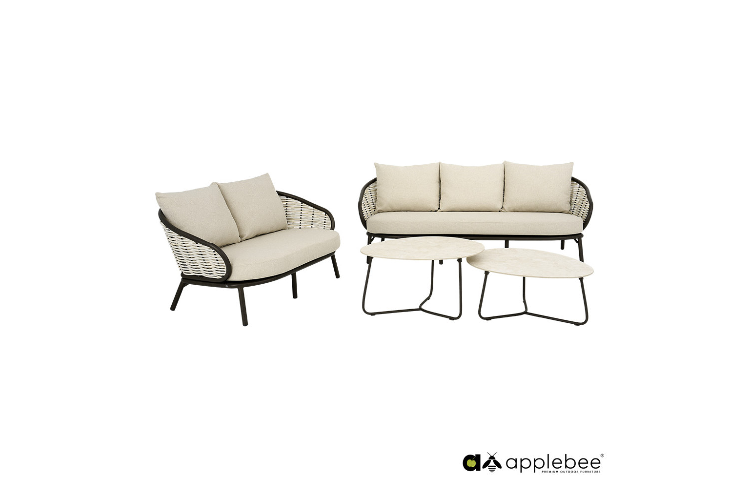 Комплект з 2 кавов. столиків APPLE BEE PINE KEY 72000650 / 72000655 / BRONZE