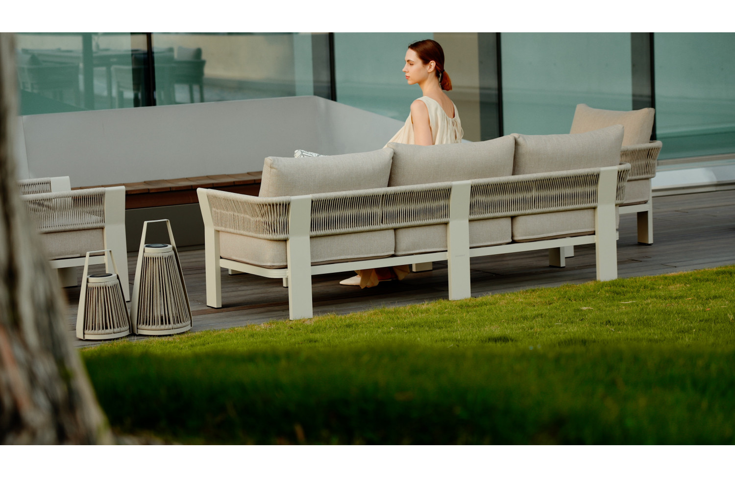 3-seater sofa (with cushions) HIGOLD BORROMEO 205441 / 20542243 / TAUPE