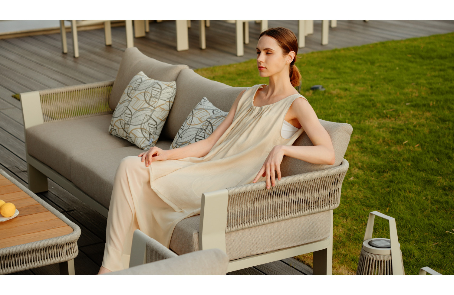 3-seater sofa (with cushions) HIGOLD BORROMEO 205441 / 20542243 / TAUPE