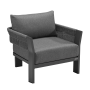 Lounge armchair (with cushions) HIGOLD BORROMEO 205423 / 20542023 / BLACK