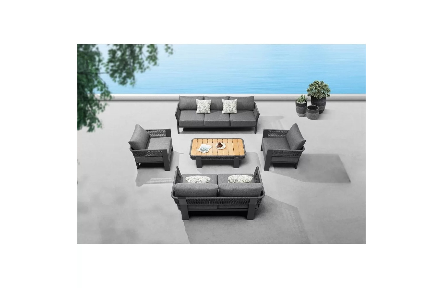 Coffee table 120 (teak) HIGOLD BORROMEO 205483 / 20544083 / BLACK