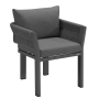 Dining armchair (with cushions) HIGOLD BORROMEO 205413 / 20541013 / BLACK