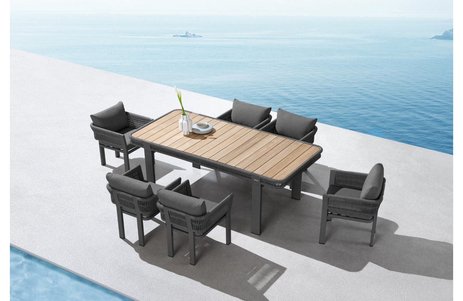 Dining table 210 (teak) HIGOLD BORROMEO 205471 / 20543071 / BLACK