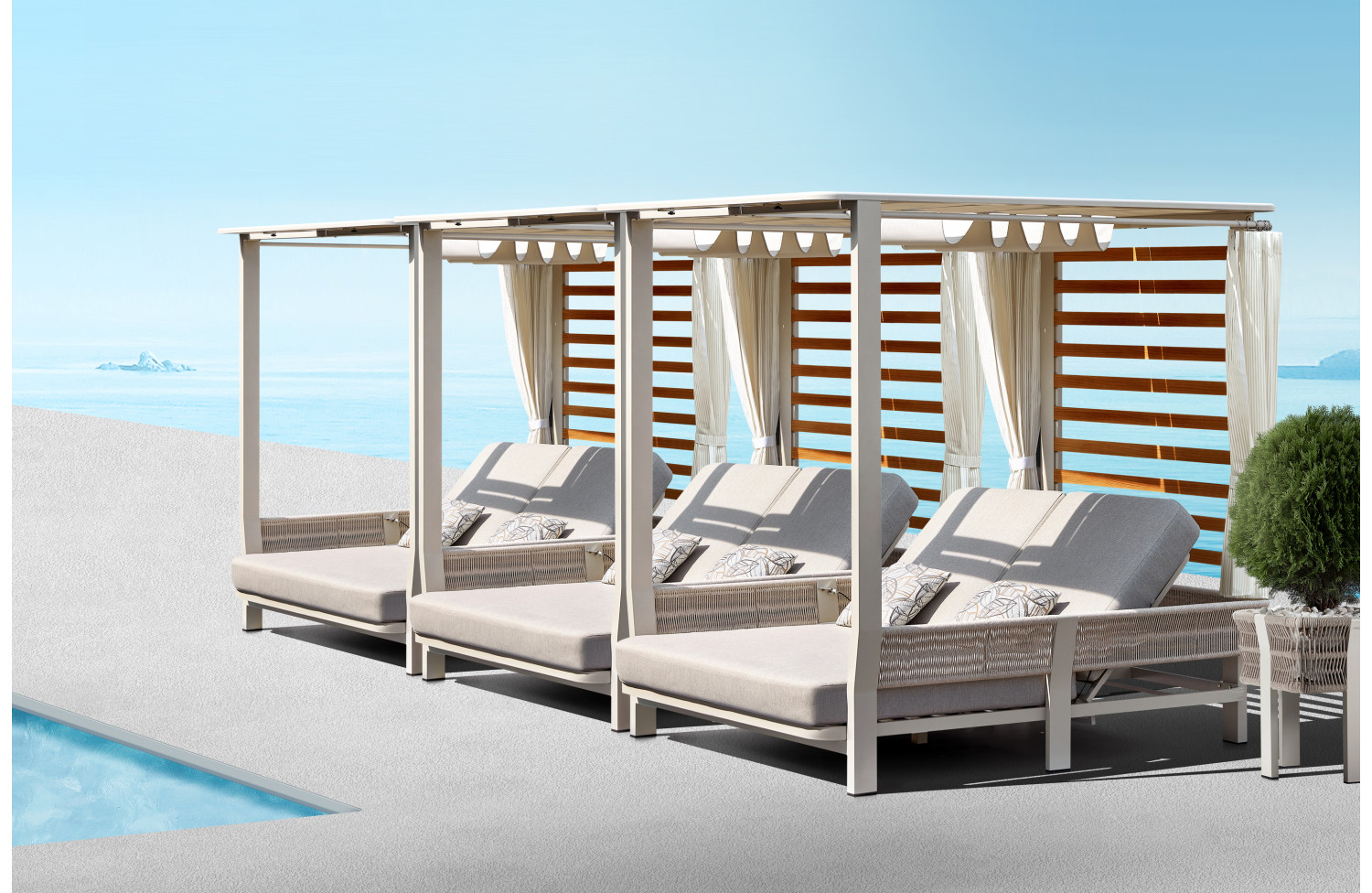 Daybed (with cushions) HIGOLD BORROMEO 205449 / TAUPE