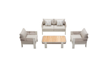 Lounge set (with cushions) HIGOLD BORROMEO 205410 / TAUPE