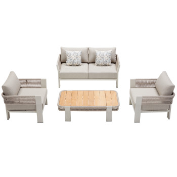 Lounge set (with cushions) HIGOLD BORROMEO 205410 / TAUPE