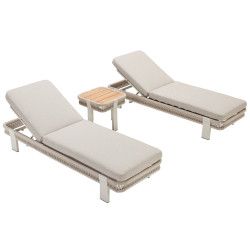 Sunlounger set (with cushionse) HIGOLD BORROMEO 205480 / TAUPE
