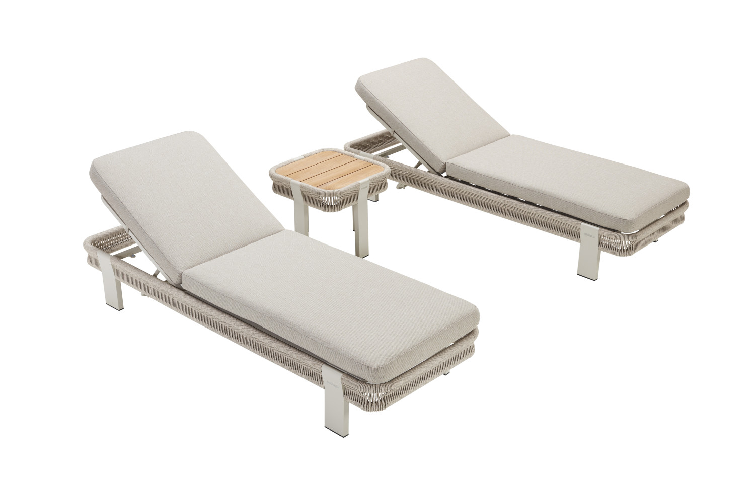 Sunlounger set (with cushionse) HIGOLD BORROMEO 205480 / TAUPE