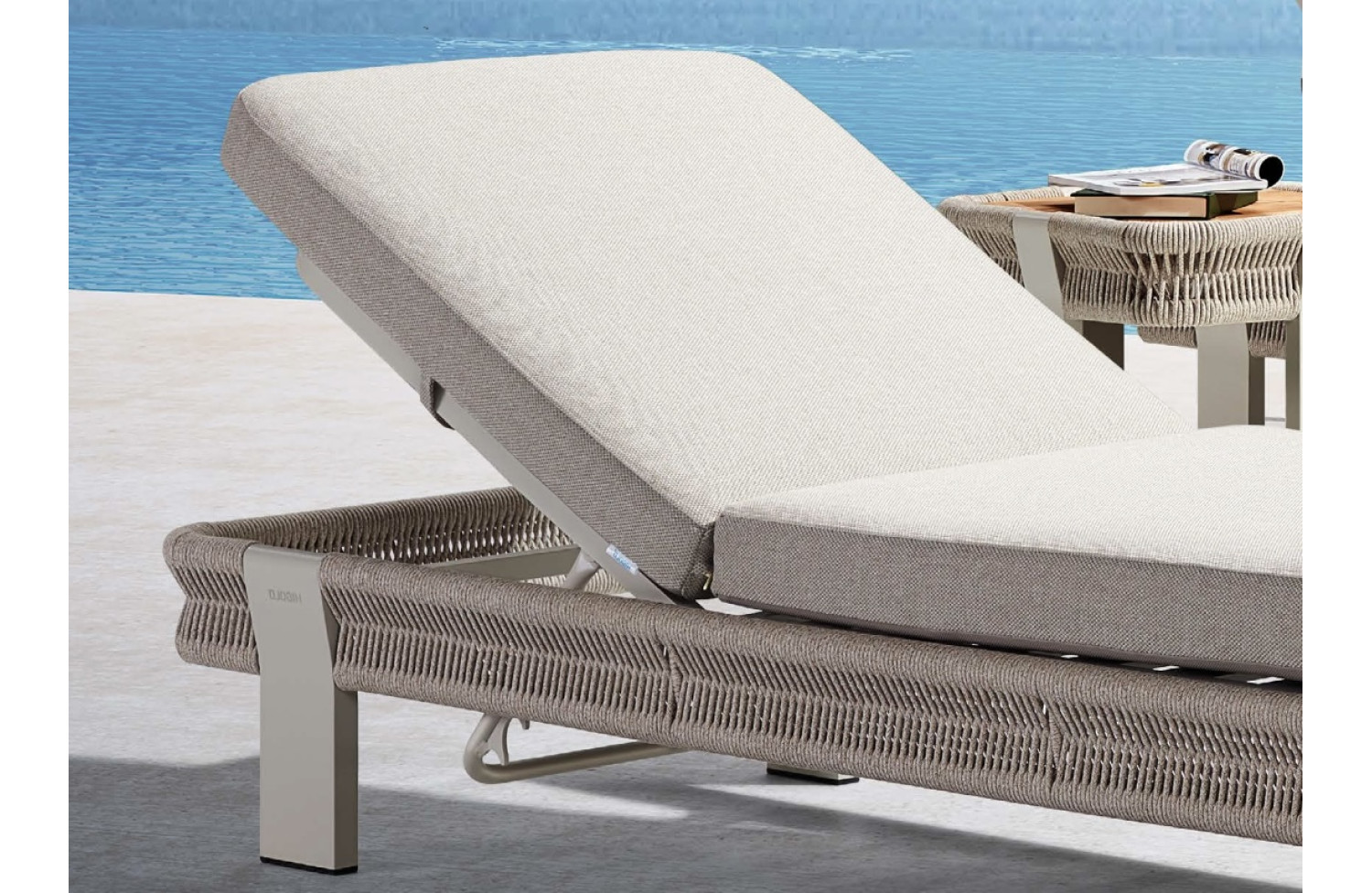 Sunlounger set (with cushionse) HIGOLD BORROMEO 205480 / TAUPE