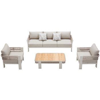 Lounge set (with cushions) HIGOLD BORROMEO 205420 / TAUPE