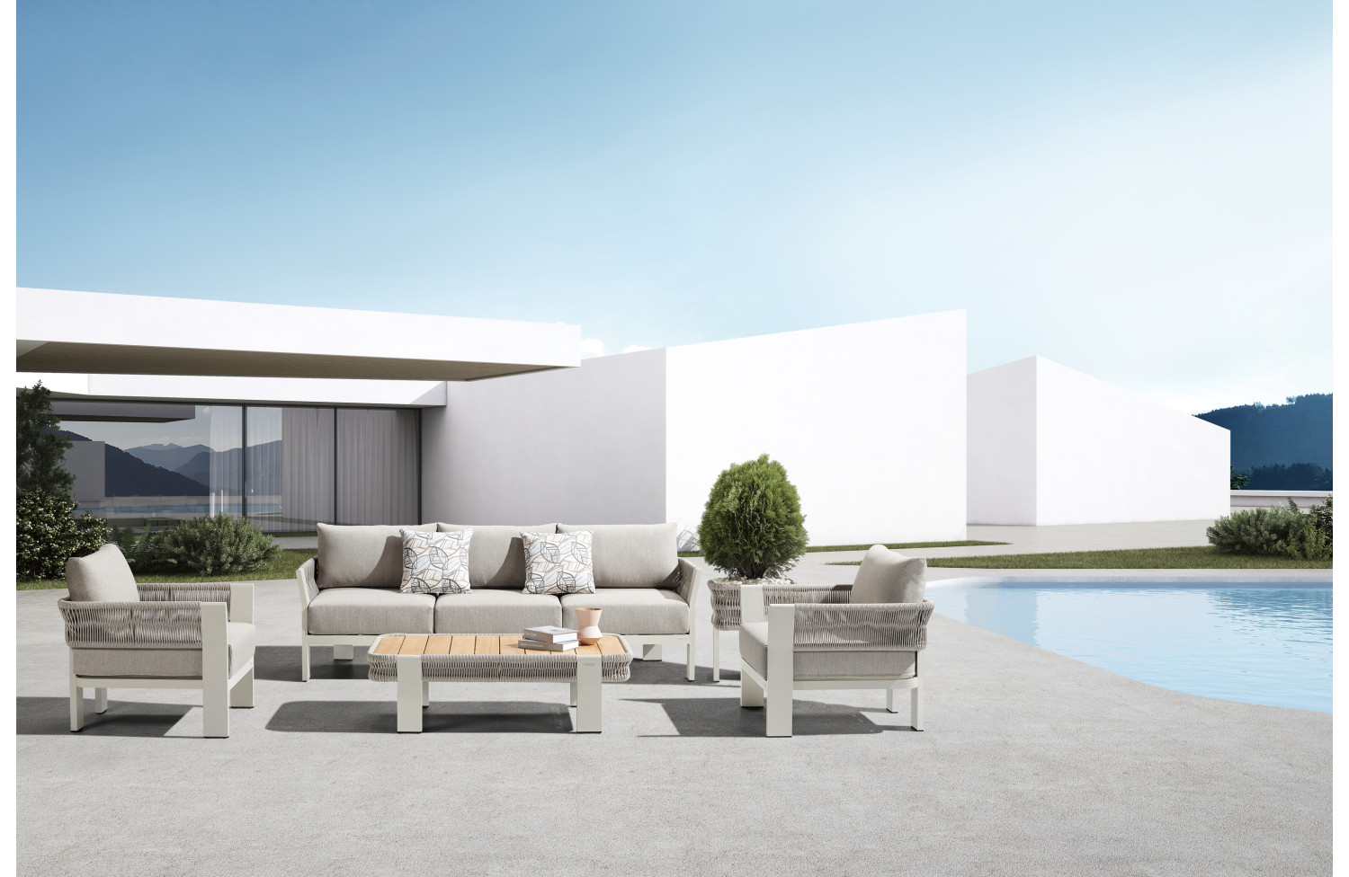 Sofa 3-osobowa (z poduszkami) HIGOLD BORROMEO 205441 / 20542243 / TAUPE