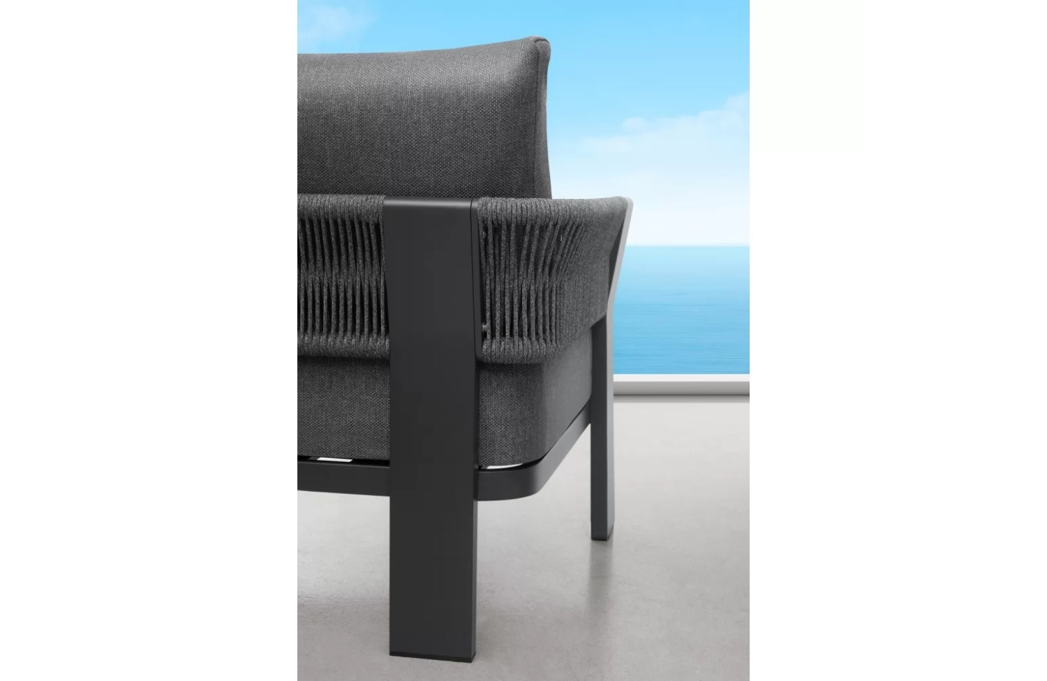 Sofa 3-osobowa (z poduszkami) HIGOLD BORROMEO 205443 / 20542243 / BLACK