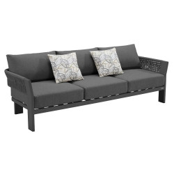 Sofa 3-osobowa (z poduszkami) HIGOLD BORROMEO 205443 / 20542243 / BLACK
