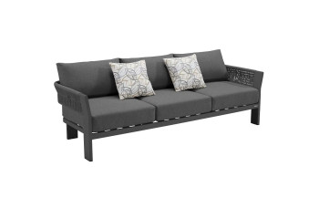Sofa 3-osobowa (z poduszkami) HIGOLD BORROMEO 205443 / 20542243 / BLACK