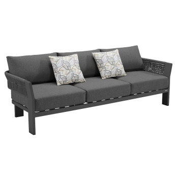 Sofa 3-osobowa (z poduszkami) HIGOLD BORROMEO 205443 / 20542243 / BLACK