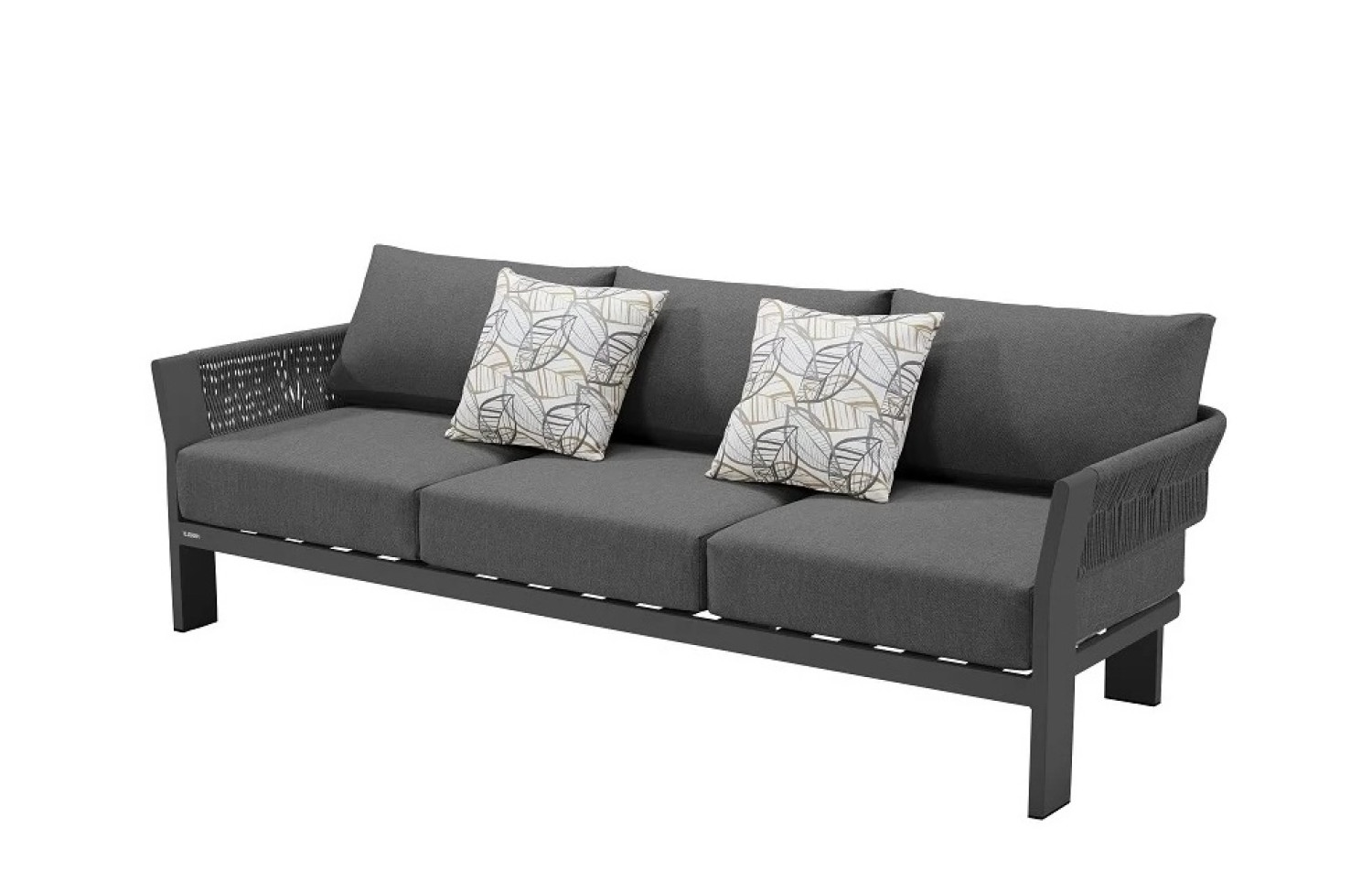 Sofa 3-osobowa (z poduszkami) HIGOLD BORROMEO 205443 / 20542243 / BLACK