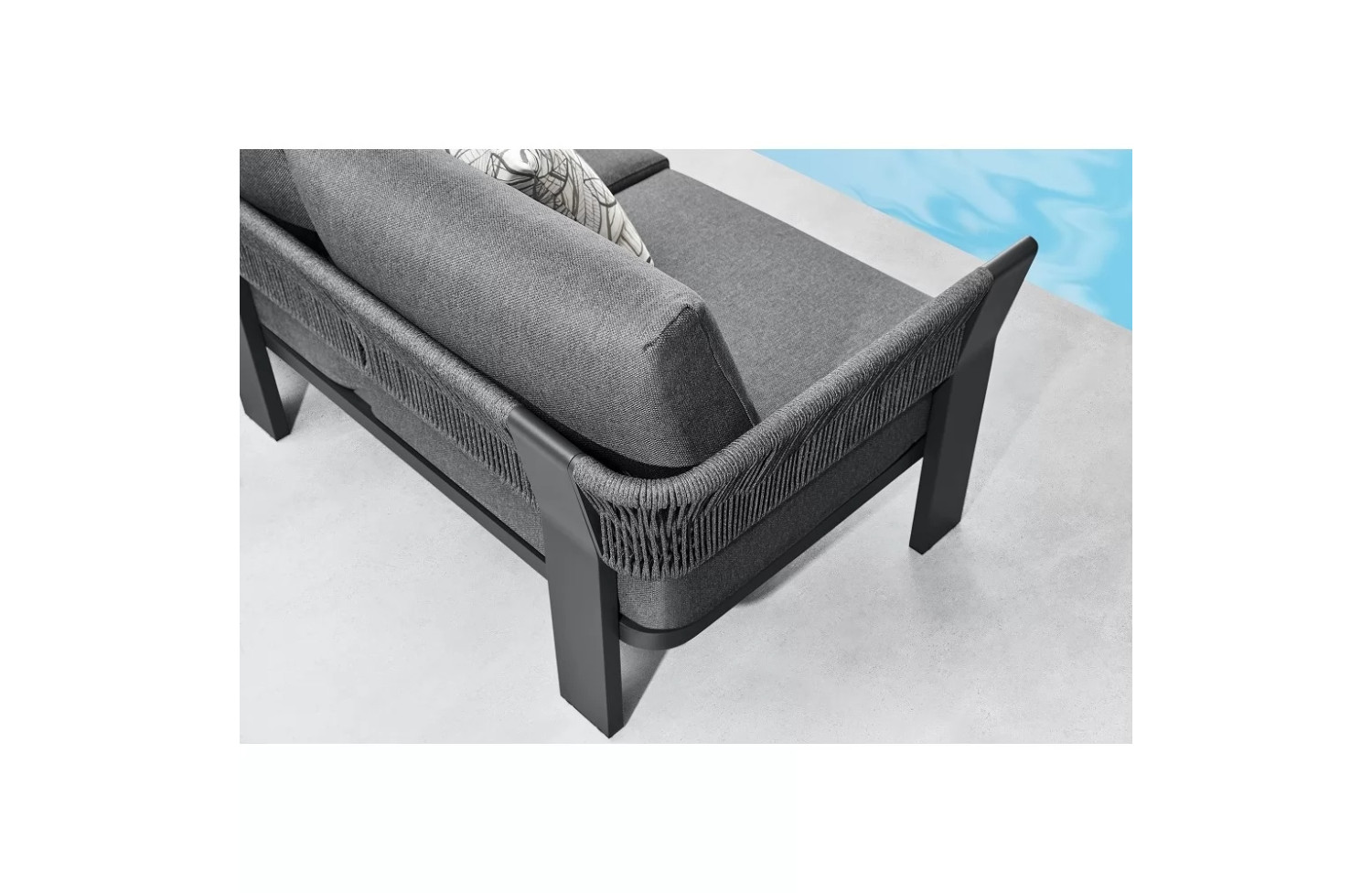 Sofa 3-osobowa (z poduszkami) HIGOLD BORROMEO 205443 / 20542243 / BLACK