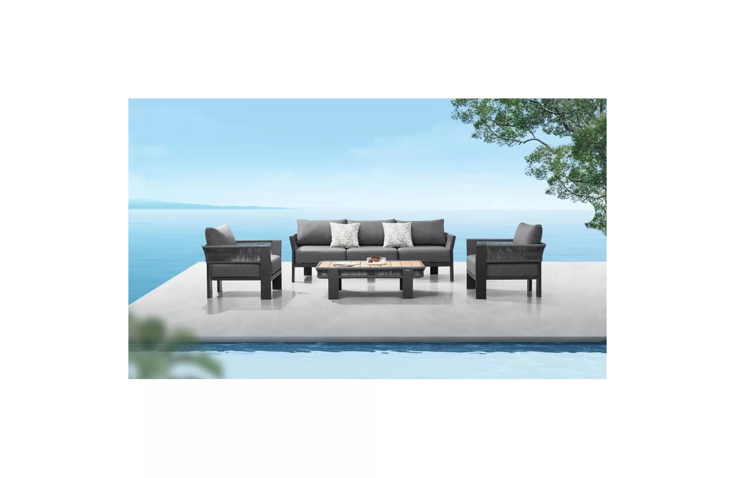 Stolik kawowy 120 (teak) HIGOLD BORROMEO 205483 / 20544083 / BLACK