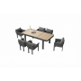 Krzesło z podłokietnikami (z poduszkami) HIGOLD BORROMEO 205413 / 20541013 / BLACK