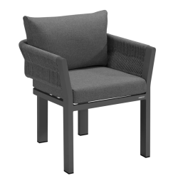 Krzesło z podłokietnikami (z poduszkami) HIGOLD BORROMEO 205413 / 20541013 / BLACK