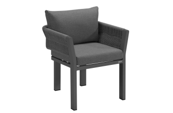 Krzesło z podłokietnikami (z poduszkami) HIGOLD BORROMEO 205413 / 20541013 / BLACK