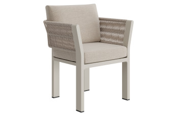 Krzesło z podłokietnikami (z poduszkami) HIGOLD BORROMEO 205413 / 20541013 / TAUPE