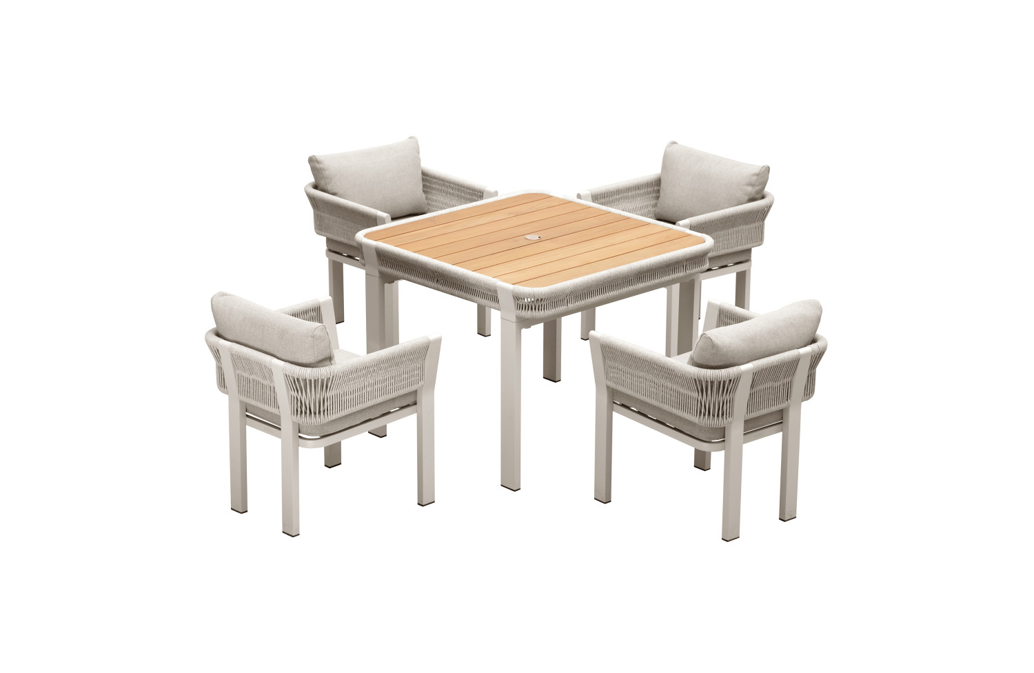 Stół do jadalni 100*100 (teak) HIGOLD BORROMEO 20543072 / TAUPE