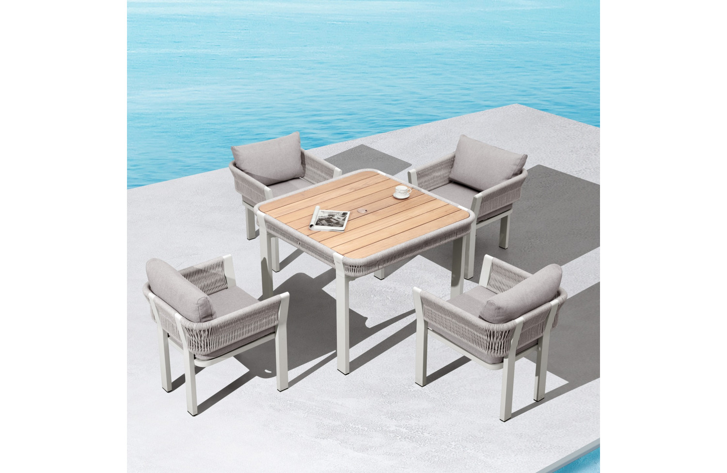 Stół do jadalni 100*100 (teak) HIGOLD BORROMEO 20543072 / TAUPE