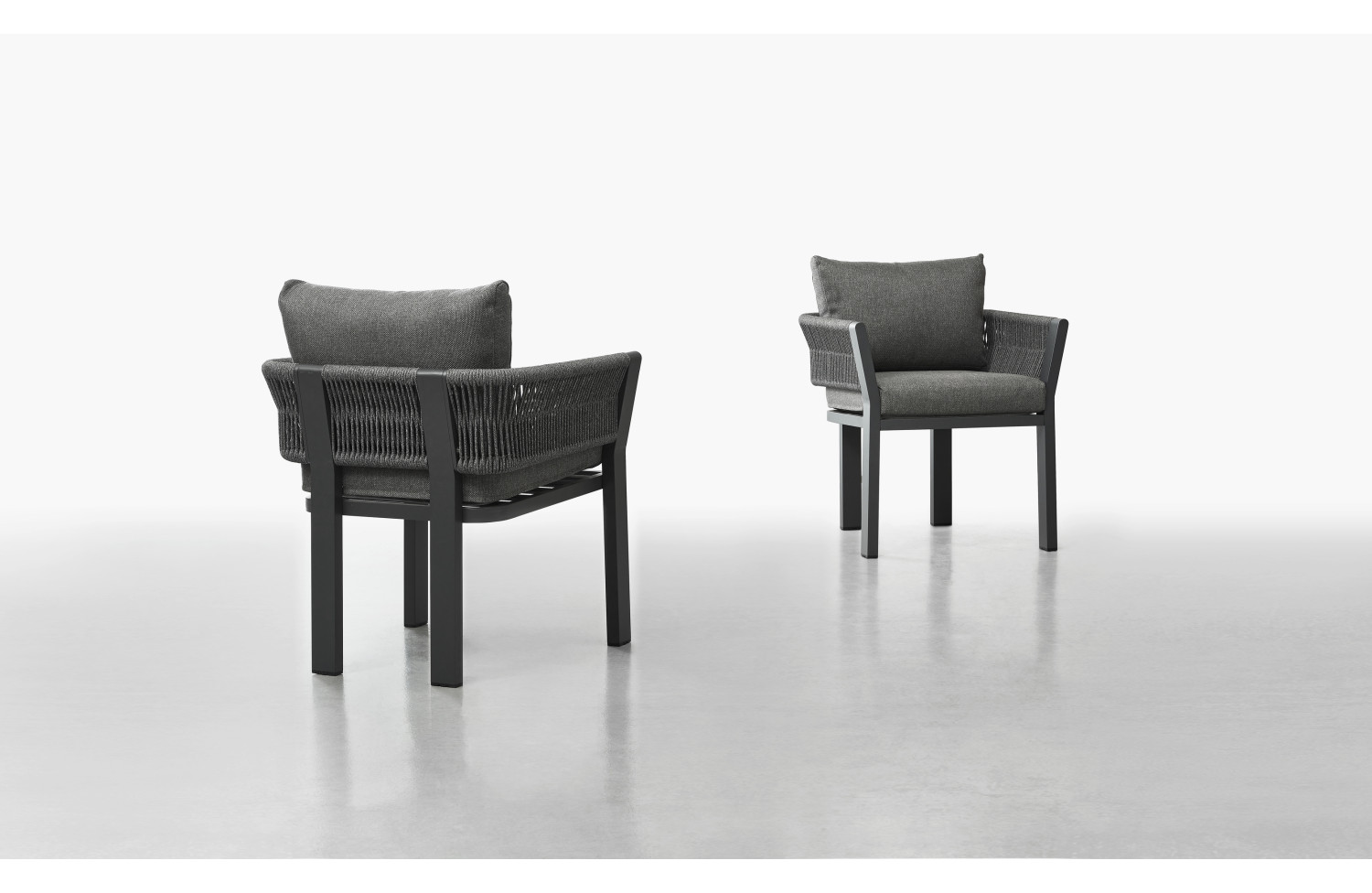 Zestaw do jadalni dla 6 osób (z poduszkami) HIGOLD BORROMEO 20590 / BLACK