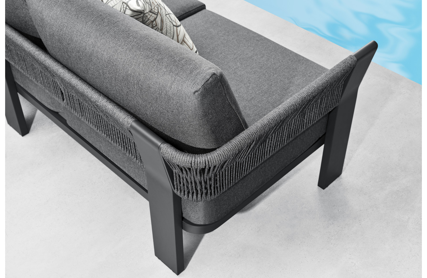 Zestaw do jadalni dla 6 osób (z poduszkami) HIGOLD BORROMEO 20590 / BLACK