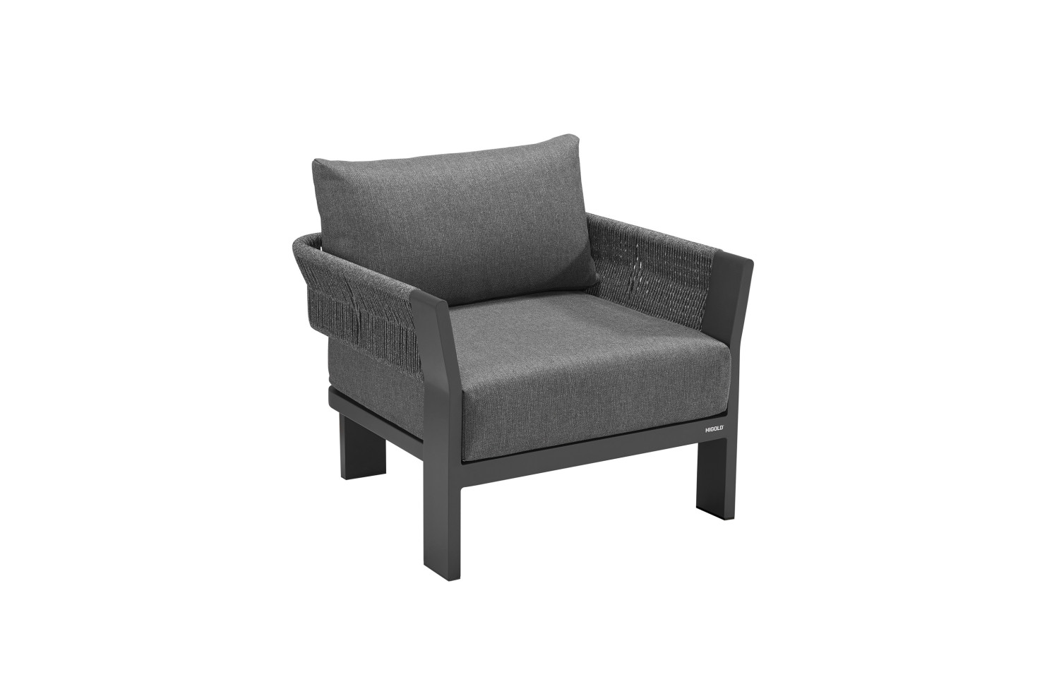 Zestaw wypoczynkowy dla 5 osób (z poduszkami) HIGOLD BORROMEO 205420 / BLACK