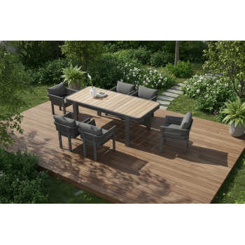 Стілець з підлокітниками (з подушками) HIGOLD BORROMEO 205413 / 20541013 / BLACK