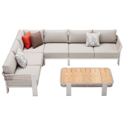 Кутовий комплект (з подушками) HIGOLD BORROMEO 205450 / TAUPE