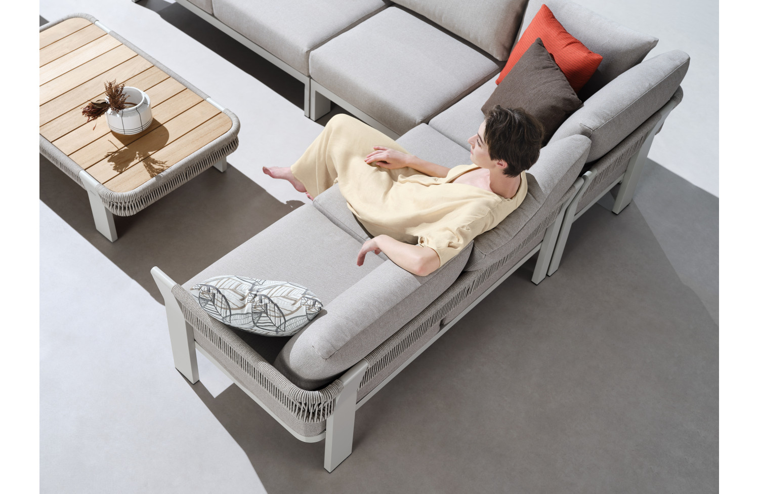 Кутовий комплект (з подушками) HIGOLD BORROMEO 205450 / TAUPE