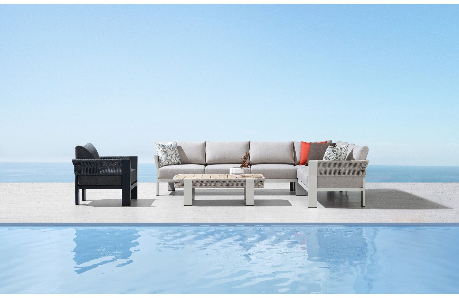 Кутовий комплект (з подушками) HIGOLD BORROMEO 205450 / TAUPE