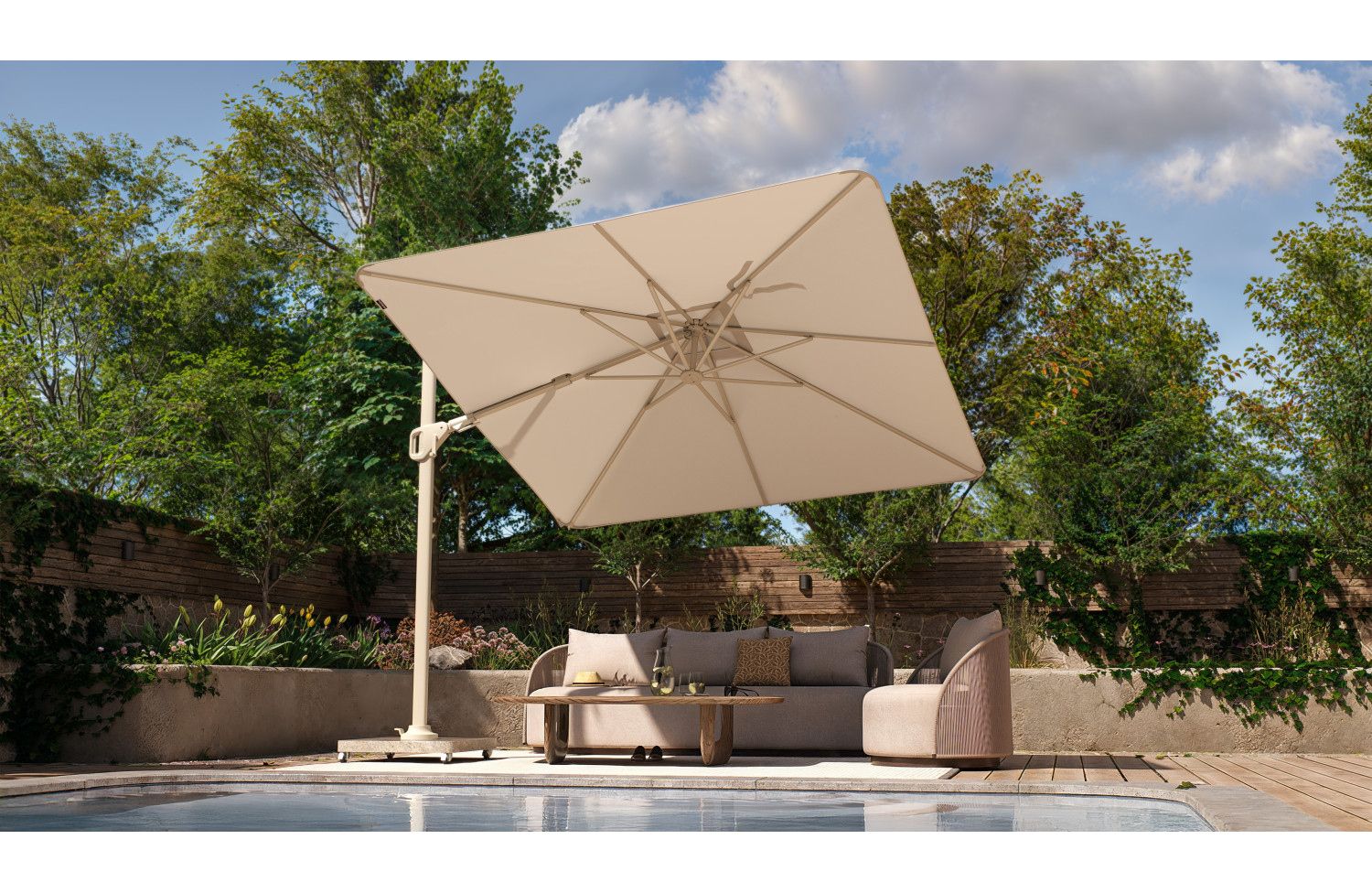 Парасоля 3,0*3,0 PLATINUM NEXUS T2 PREMIUM 7202Q / HAVANA