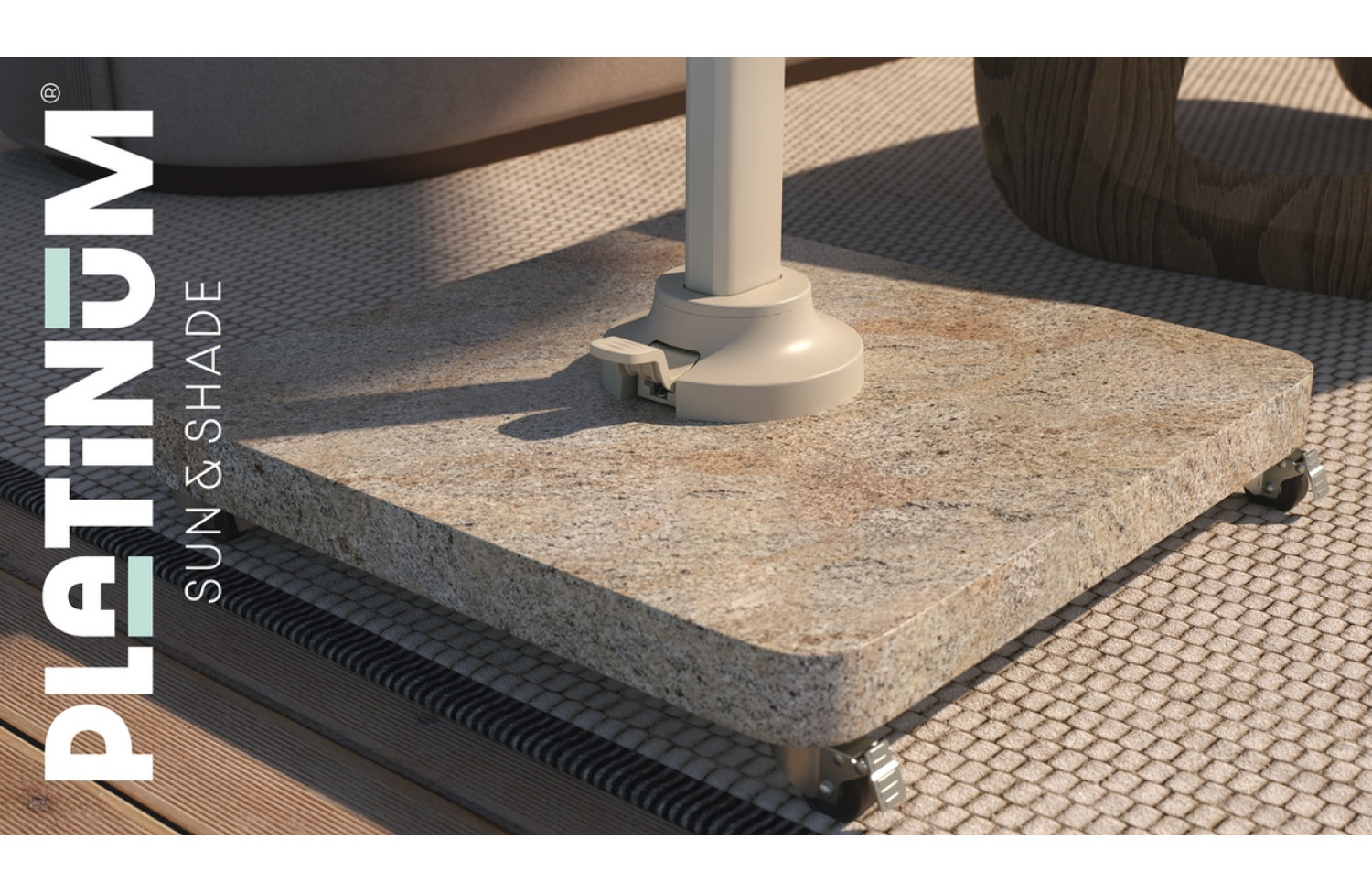 База до прасолі на коліщатках (із закругл.кутами) 90 кг PLATINUM VENEZIA 6230