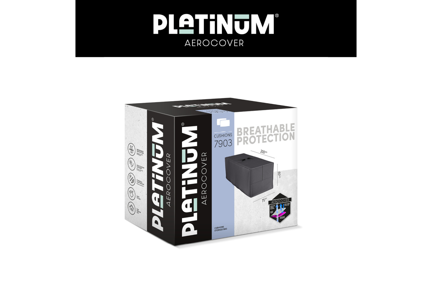 Чохол-Короб для подушок (200*75*60) PLATINUM AEROCOVERS 7903