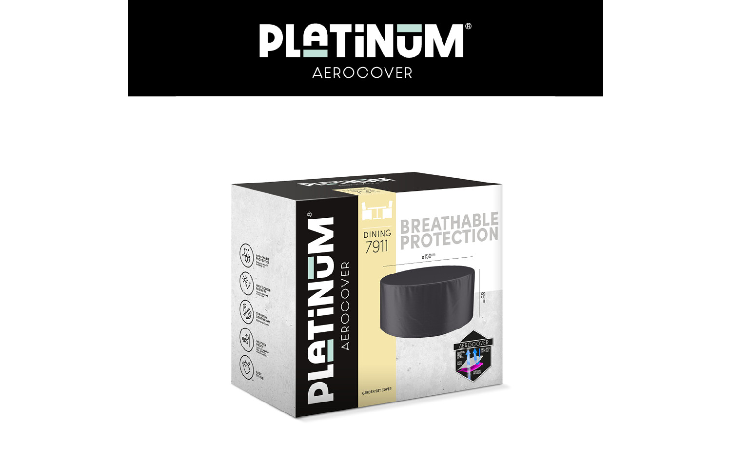 Чохол на комплект з круглим столом (Ø150xH85 ) PLATINUM AEROCOVERS 7911