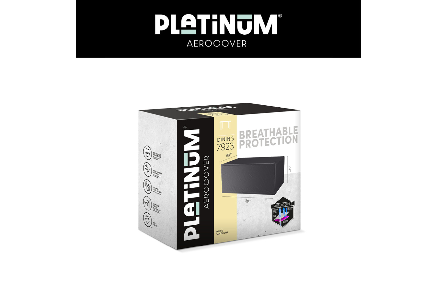 Чохол на комплект з прямокут. столом (180 / 180*110*h70) PLATINUM AEROCOVERS 7923
