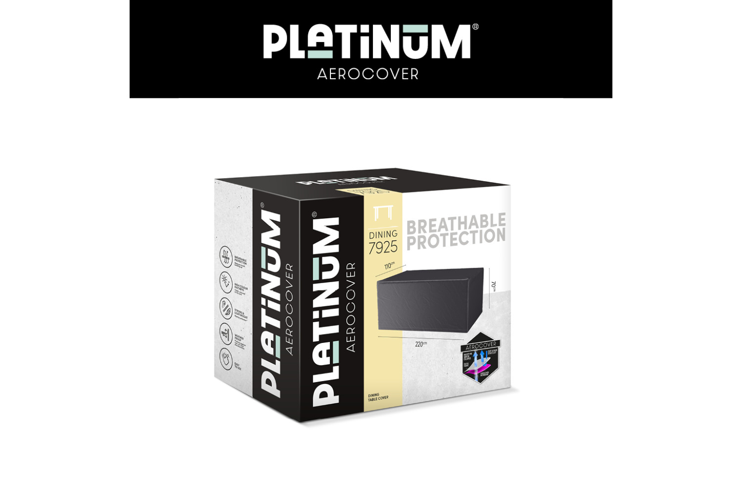 Чохол на комплект з прямокут. столом (220 / 220*110*h70) PLATINUM AEROCOVERS 7925